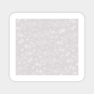 Grey and white pohutukawa pattern Magnet
