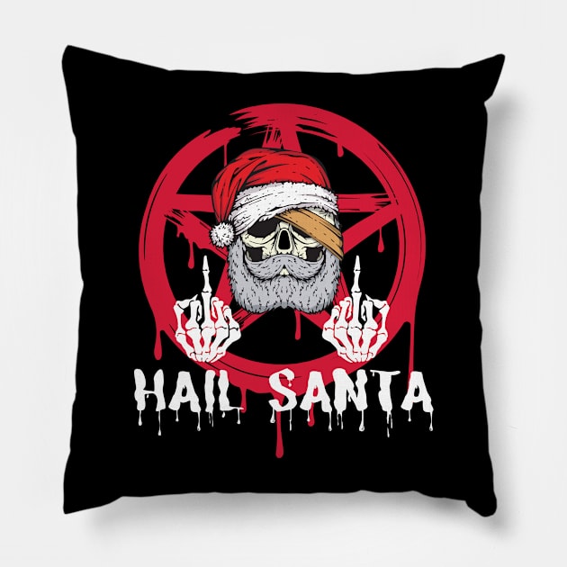 Hail Santa Pillow by M.Y