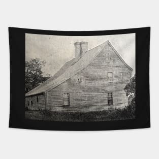 Old House, New England, GRAINY photo from 1800s Tapestry