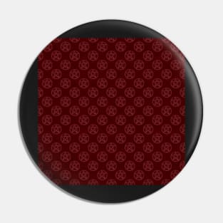 Dark Red Stone Pentagrams Pin