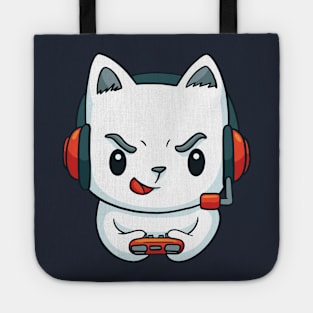 Cute Kitten Gaming Cat Gift For Gamers Tote