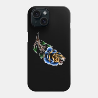 Tiger rose blue Phone Case