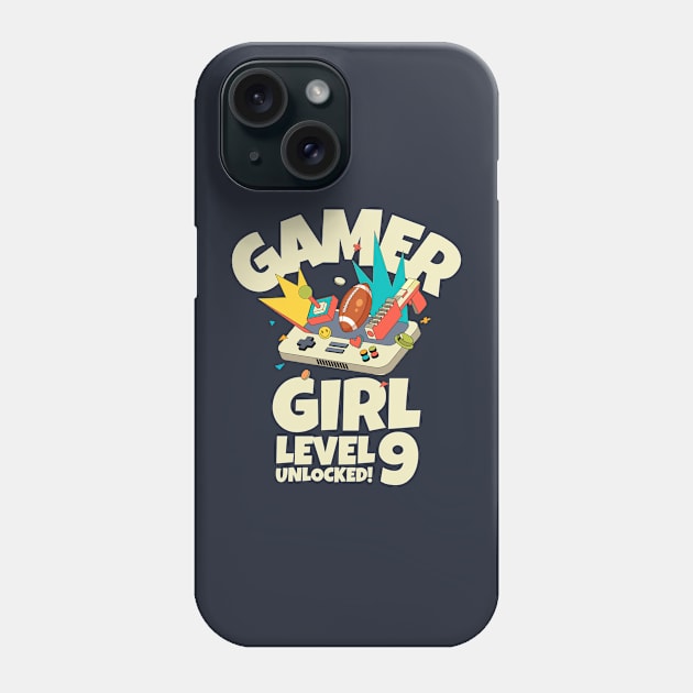 Gamer Girl Level 9 Unlocked! Phone Case by Issho Ni