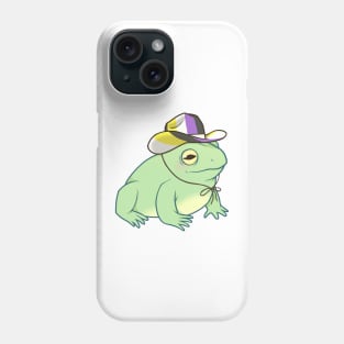 Nonbinary Pride Cowboy Frog Phone Case