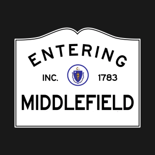 Middlefield Massachusetts Vintage Road Sign T-Shirt