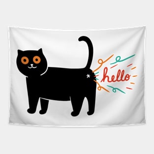 Cat hello Tapestry