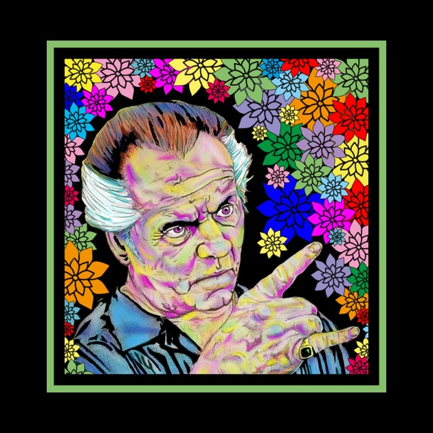 Floral Paulie by Bearded Elk Tees