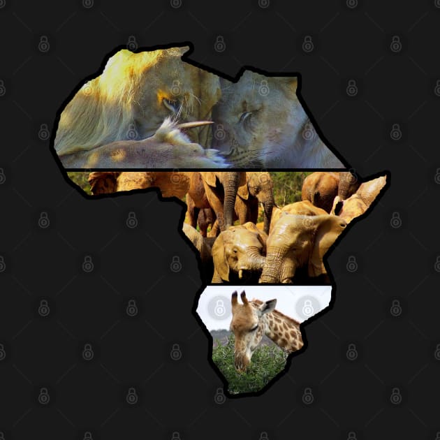 African Wildlife Continent Collage by PathblazerStudios