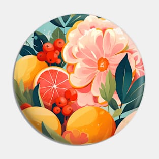 Citrus Fruits Flowers Pin