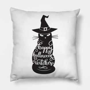 Happu halloween witches cat Pillow