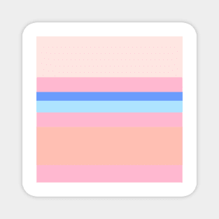 A marvelous compound of Fresh Air, Cornflower Blue, Baby Pink, Very Light Pink and Melon stripes. Magnet