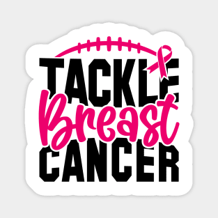 Tackle Breast Cancer Football Sport Awareness Support Pink Ribbon Magnet