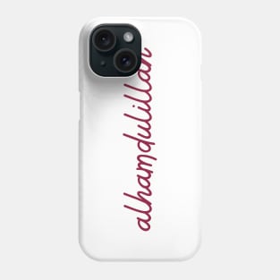 alhamdulillah - maroon red Phone Case