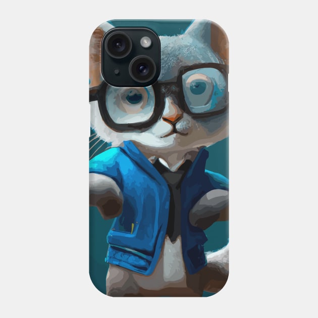 Nerd Cat Phone Case by maxcode