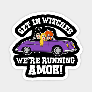 Hocus Pocus -- Get in Witches, We're Running Amok! Magnet