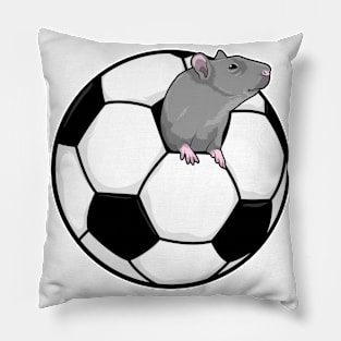 Rat with Soccer ball Pillow