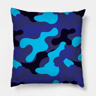 Cool Blue Camo Pillow