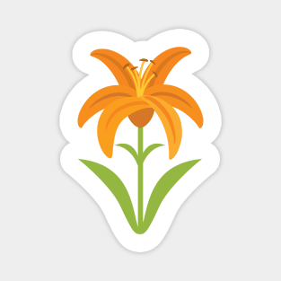 Cute Colorful Tiger Lily Magnet