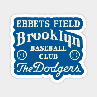 Brooklyn Dodgers Retro Type Design by Buck Tee Magnet