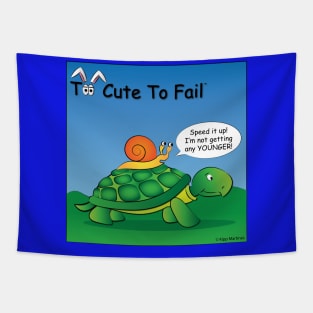 Too Cute To Fail - Turtle and Snail Tapestry