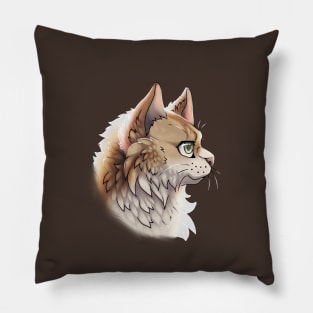 Golden Ticked British Longhair Side Portrait Pillow