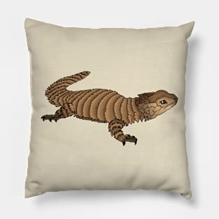 Armadillo girdled lizard cartoon illustration Pillow