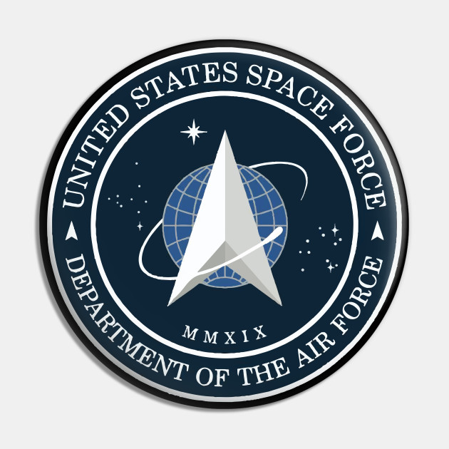 Space Force Insignia From Official Ussf Seal Logo Space Force Logo Pin Teepublic