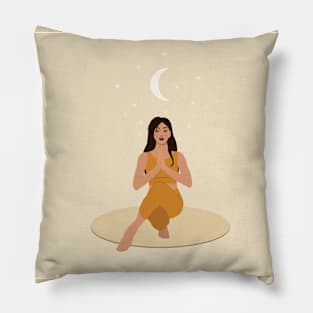 Yoga girl Pillow