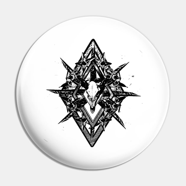 Deathshead Diamond Pin by ForestBeing