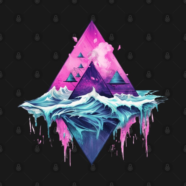 Summer Vaporwave Wave Triangle by Nightarcade