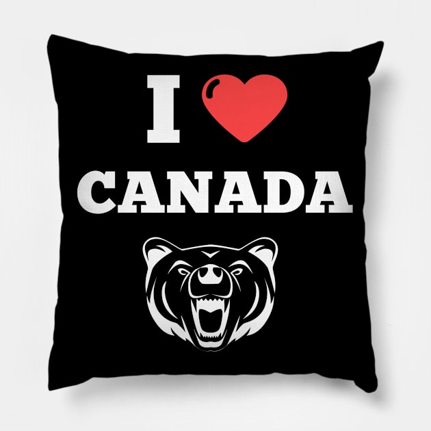 I LOVE CANADA Pillow by FromBerlinGift