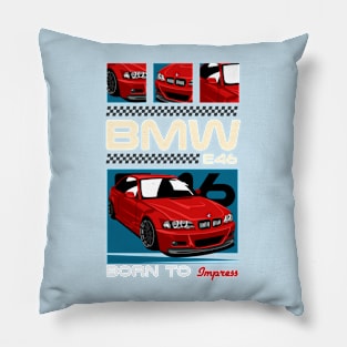 E46 Automotive Icon Pillow