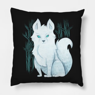 White wolf Pillow