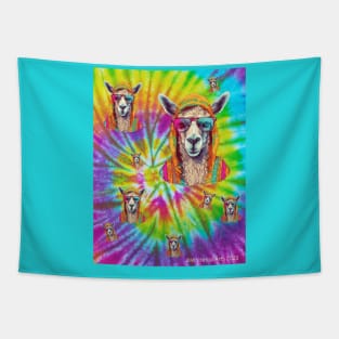 Psychedelic Llamas Tapestry