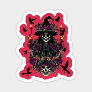 Gothic Floral Whimsigoth Witch Magnet