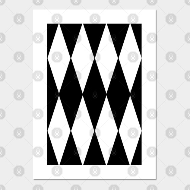 Black And White Harlequin Pattern Black And White Diamonds