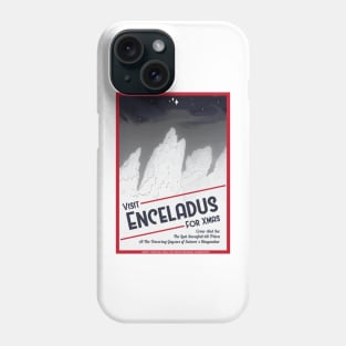 Enceladus Space Poster Phone Case