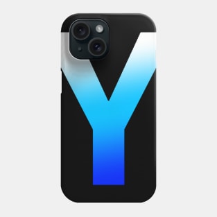 Blue Letter Y Phone Case