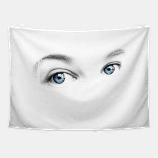 Piercing Blue Eyes Tapestry