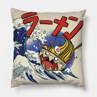The Great Ramen Wave Pillow