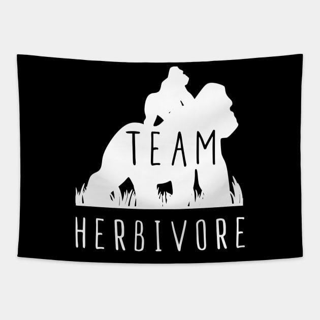 Team Herbivore Gorilla Vegan T-Shirt, Gift Tee For animal lover, Vegetarian Women and Men Tapestry by junghc1