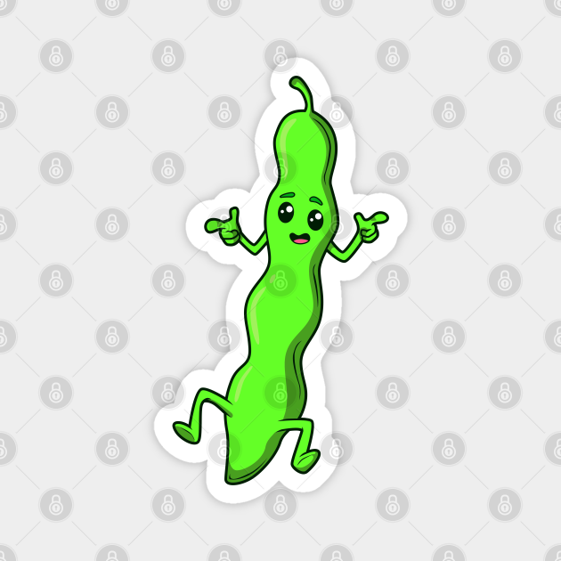 Cartoon Green Bean - Green Bean - Magnet | TeePublic Cartoon Green Bean - Green Bean - Magnet | TeePublic