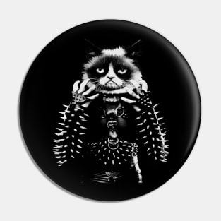 Black Metal Cat Pin