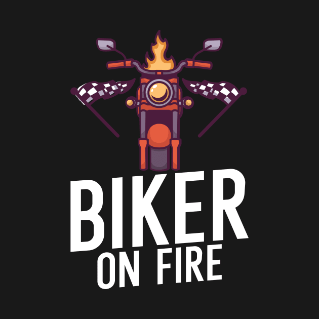 Biker on fire by maxcode