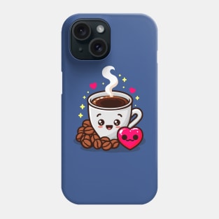 Cute Black Coffee with Love Phone Case