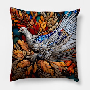 Stained Glass Pheasant Pillow