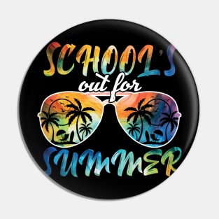 Schools Out For Summer Tie Dye Last Day Of School Teacher Pin