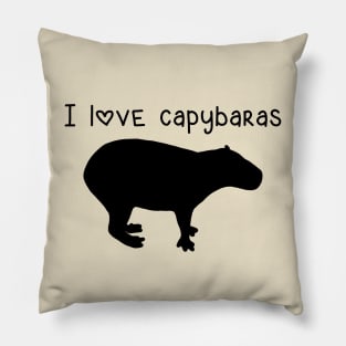 I Love Capybaras Pillow