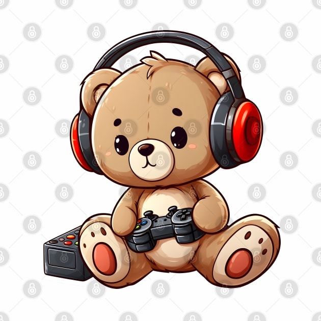 Cute Bear Gamer Kawaii by Teddy Club