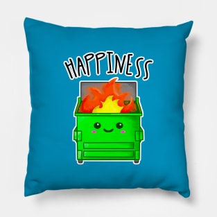 Kawaii Dumpster Fire. Happiness Pillow